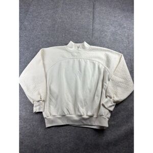 VTG Choices From Gitano Womans M/L Cream Mock Neck Pullover Sweatshirt Retro 90s